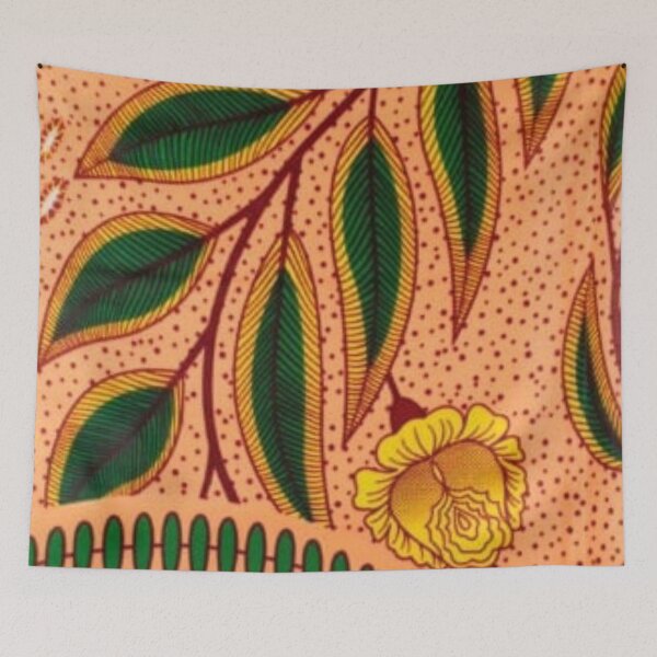 Item preview, Green Leaves African Wax Print designed and sold by africanvisuals.