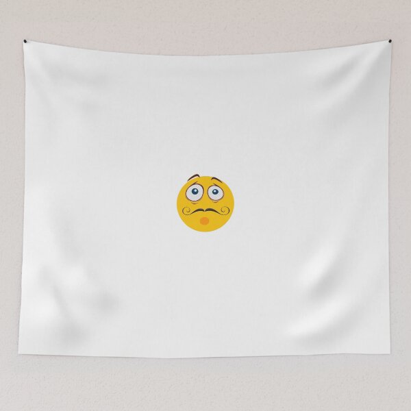 Item preview, Impressed wow emoji mustache face yellow designed and sold by greengoodnich.