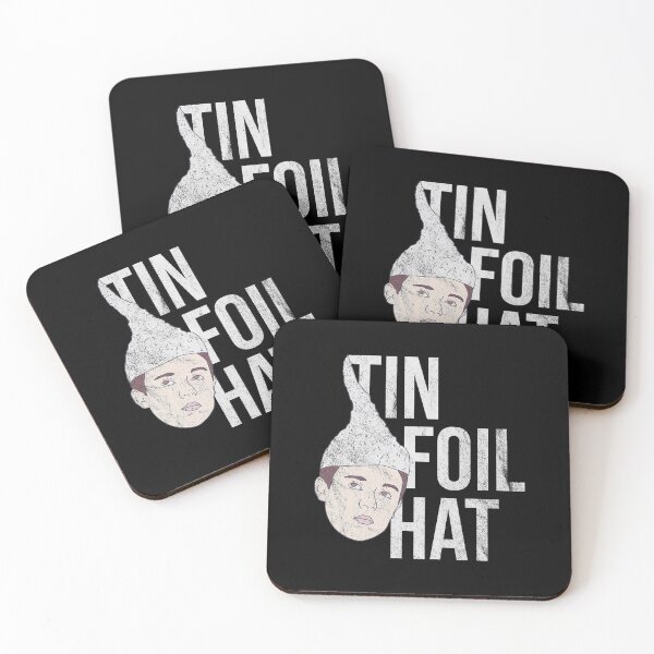 Item preview, Distressed Conspiracy Theorist - Tin-Foil Hat Kid Text - Hoax designed and sold by DeWinnes.
