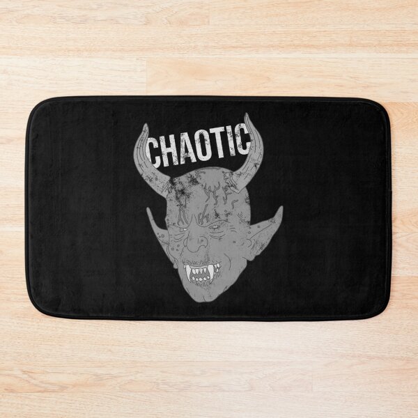 Item preview, Distressed Chaotic Evil - B&W Devil Chaotic Text - Roleplay designed and sold by DeWinnes.