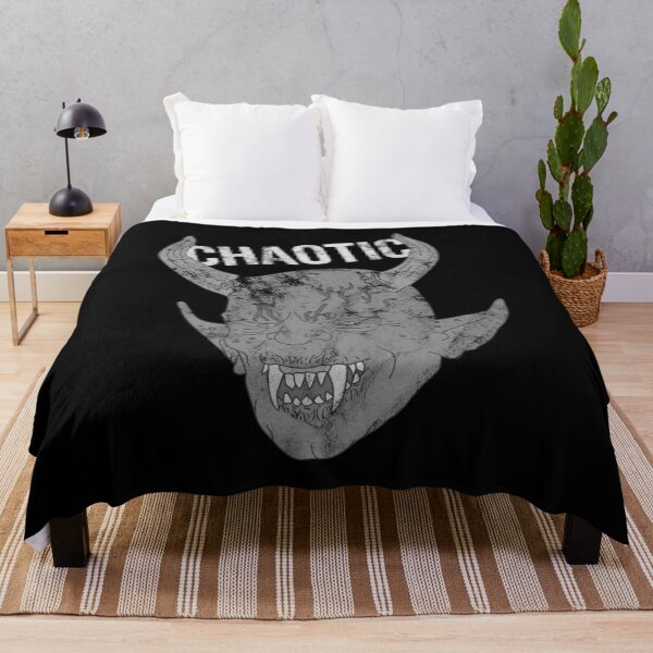 Item preview, Distressed Chaotic Evil - B&W Devil Chaotic Text - Roleplay designed and sold by DeWinnes.