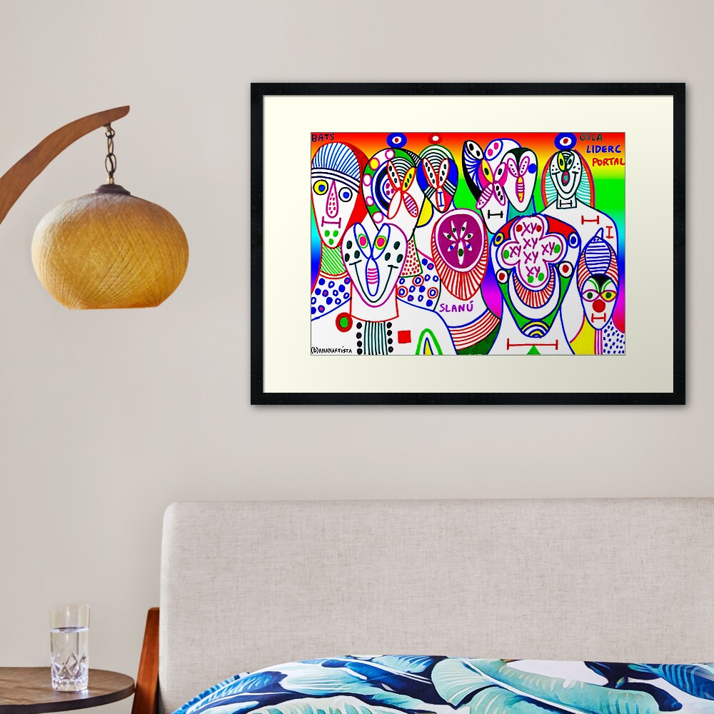 Bats osla liderc portal (original artwork) Framed Art Print