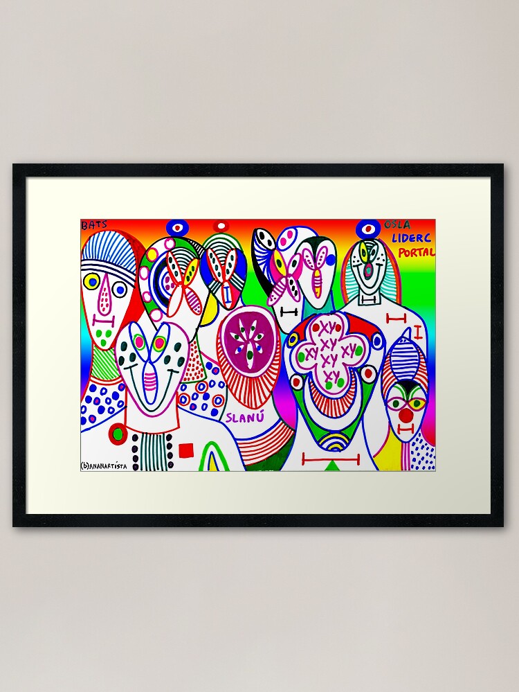 Alternate view of Bats osla liderc portal (original artwork) Framed Art Print
