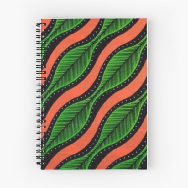 Item preview, Peachy Green Leaves African Wax Print designed and sold by africanvisuals.
