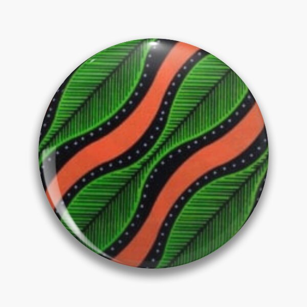 Item preview, Peachy Green Leaves African Wax Print designed and sold by africanvisuals.