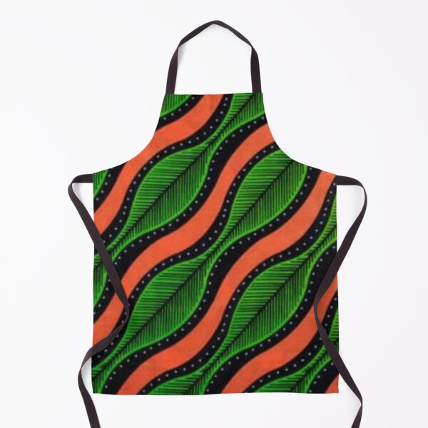 Item preview, Peachy Green Leaves African Wax Print designed and sold by africanvisuals.