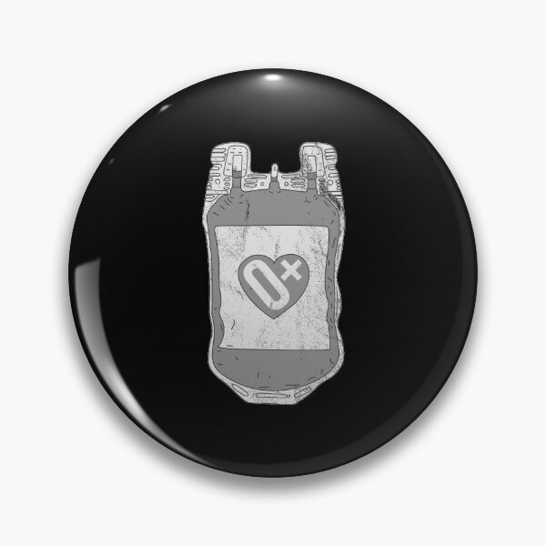 Item preview, Distressed Blood Donation - B&W O+ Blood Type Blood Bag designed and sold by DeWinnes.