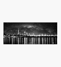 Milkyway and Auckland Skyline Photographic Print