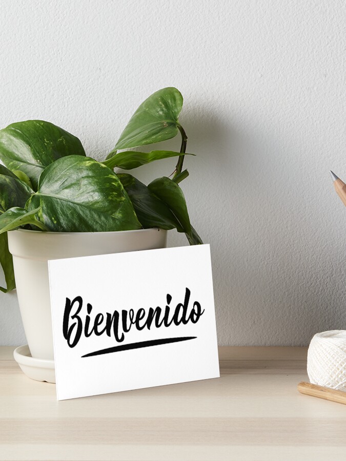 Welcome - in Spanish. Lettering. Bienvenido. | Sticker