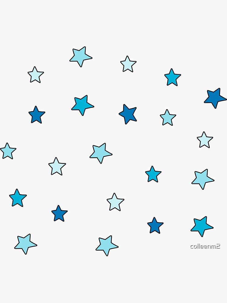 turquoise mini star pack Sticker for Sale by colleenm2