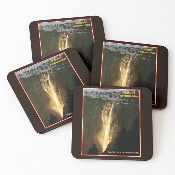 Item preview, YOSEMITE NATIONAL PARK : Horsetail Waterfall Sun-lit Print designed and sold by posterbobs.