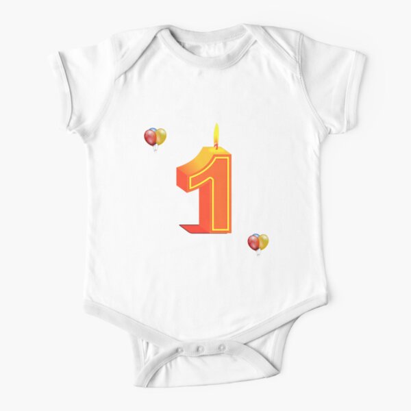 One 1 Short Sleeve Baby One-Piece