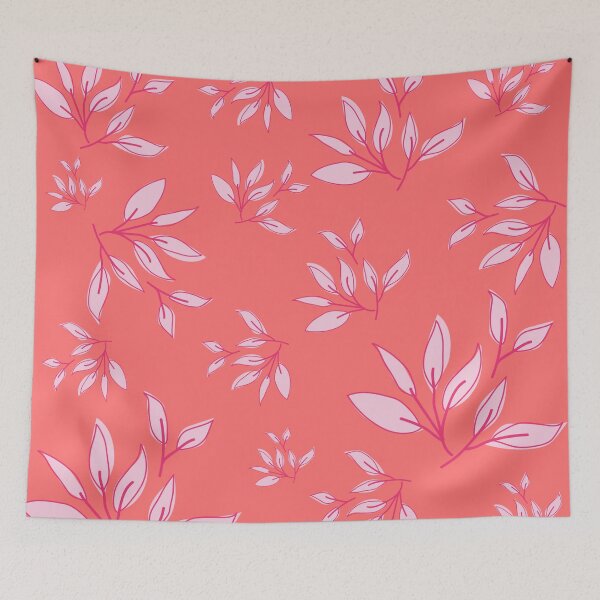 Item preview, Pink leaves decorative pattern designed and sold by HR-the-Chemist.