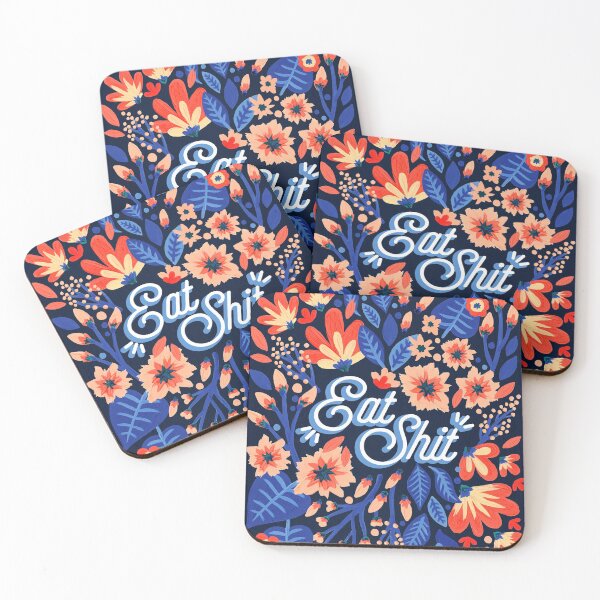 Item preview, Eat Sh*t – Navy & Coral designed and sold by Cat Coquillette.