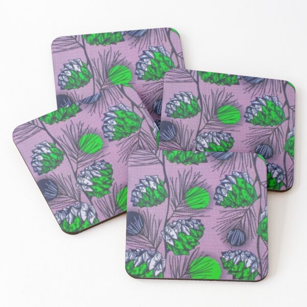 Item preview, Green Pinecorns Leaves African Wax Print designed and sold by africanvisuals.