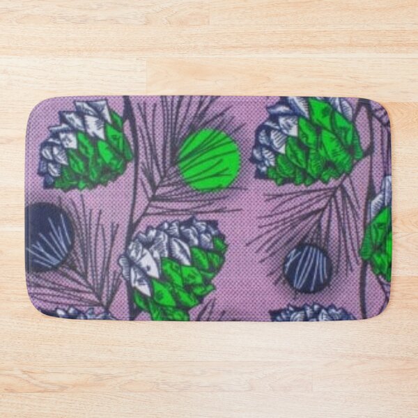 Item preview, Green Pinecorns Leaves African Wax Print designed and sold by africanvisuals.