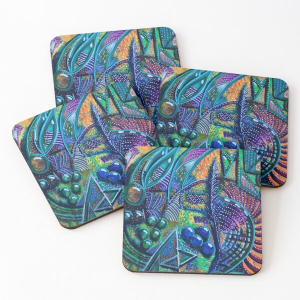 Item preview, Blueberries.  Mixed media abstract artwork designed and sold by sueshorman.