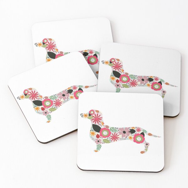Item preview, Dachshund Weenie Dog Floral designed and sold by Nicolestes.
