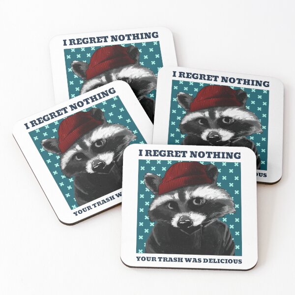 Item preview, I Regret Nothing | Cute Raccoon | Fantastic Animal | Mean Memes designed and sold by Zaralux.