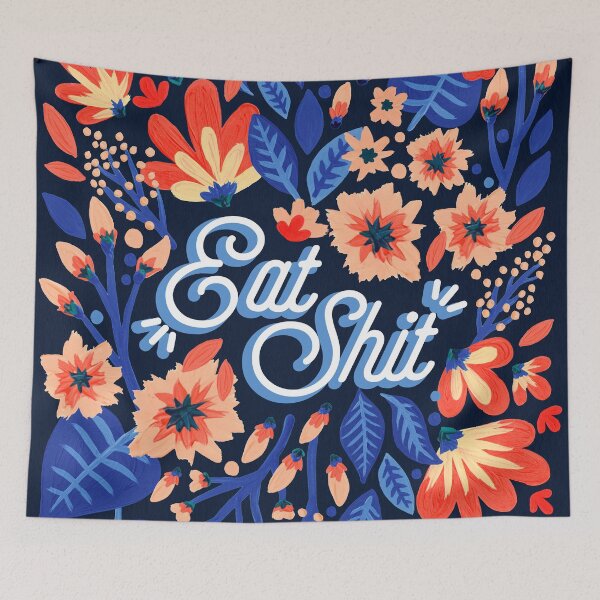 Item preview, Eat Sh*t – Navy & Coral designed and sold by Cat Coquillette.