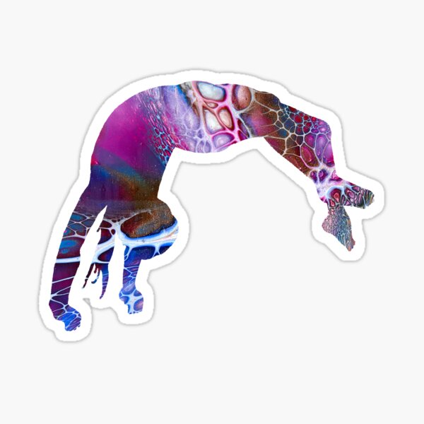 Abstract Gymnast Silhouette Sticker