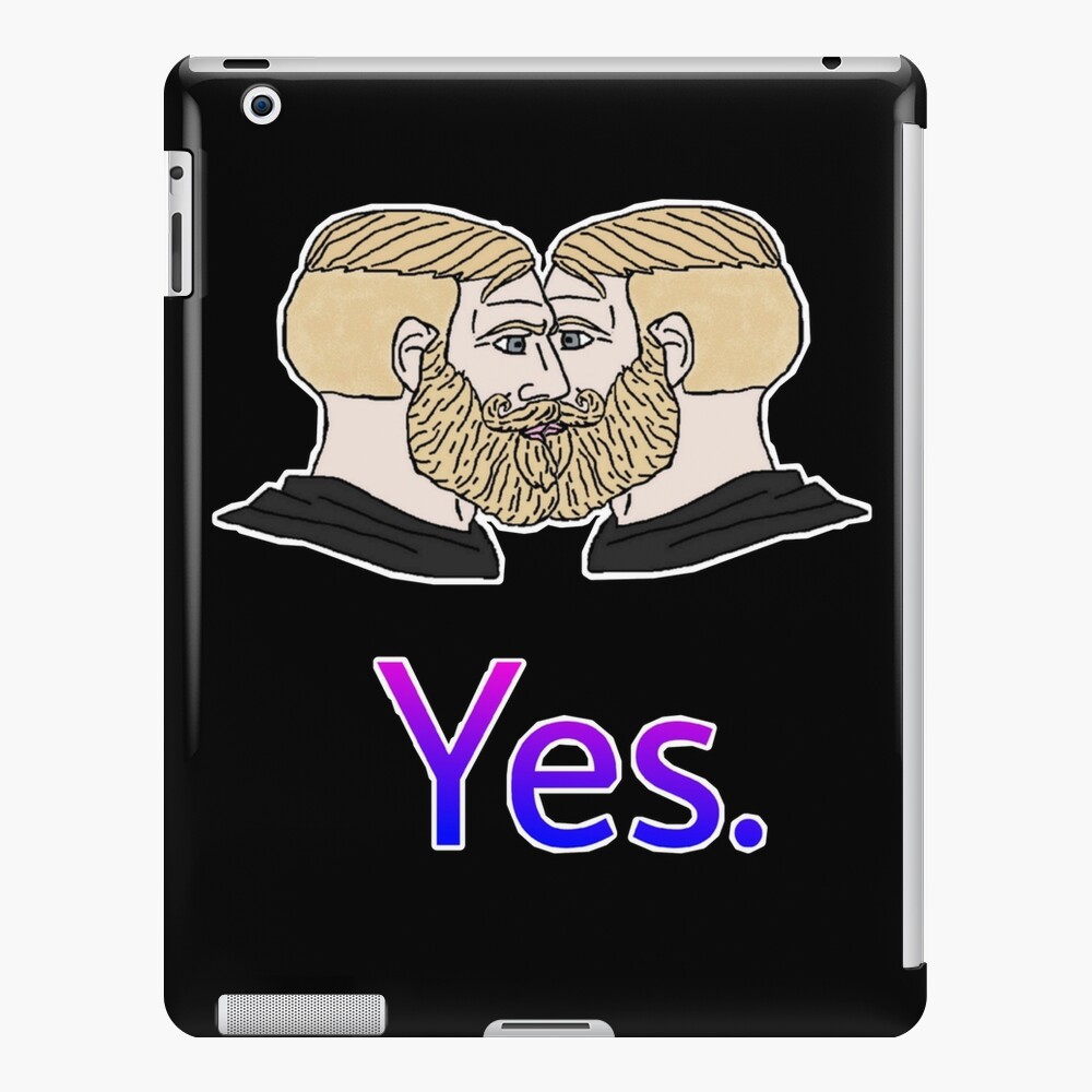 Gay Yes Chad Meme Laptop Sleeve by marjard