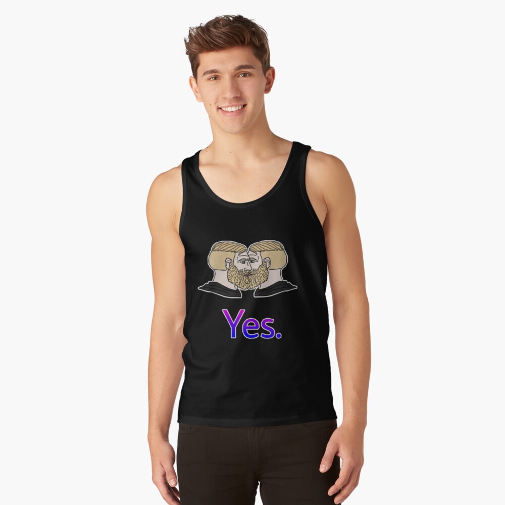 Gay Yes Chad Meme Laptop Sleeve by marjard