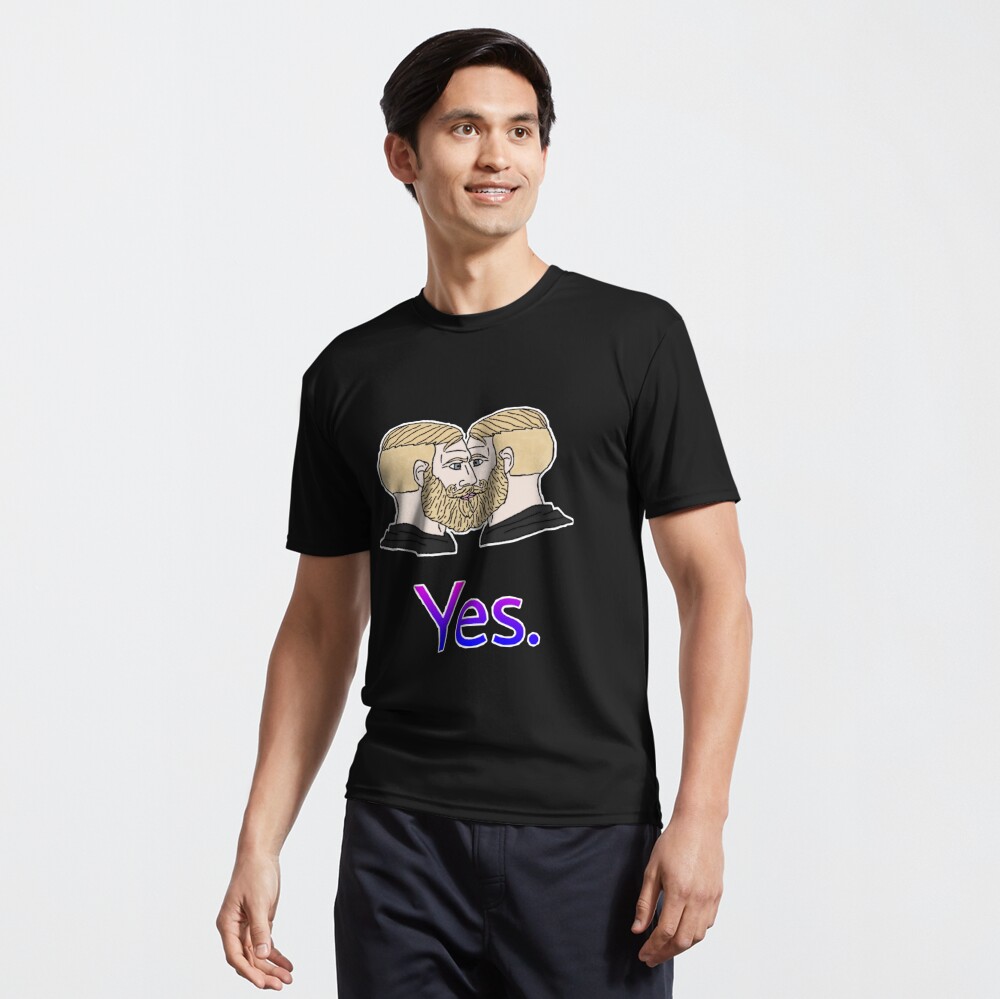 Gay Yes Chad Meme Laptop Sleeve by marjard