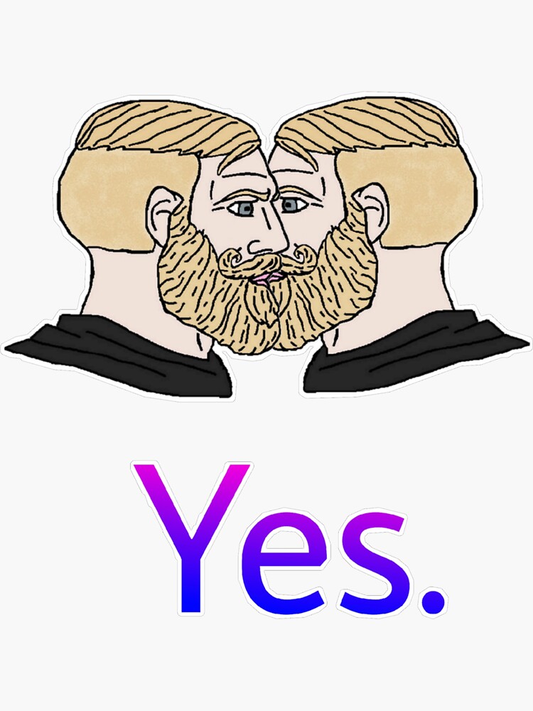 Yes Chad Meme Sticker 