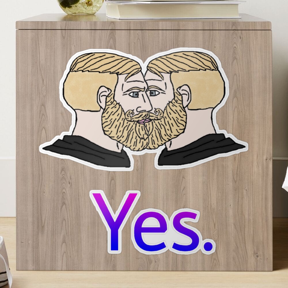 mlm yes chad / gay meme - Yes Chad - Sticker