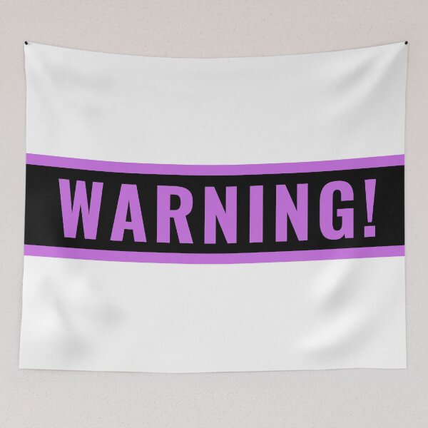 Item preview, Warning Sign - Purple designed and sold by thesassypanda.