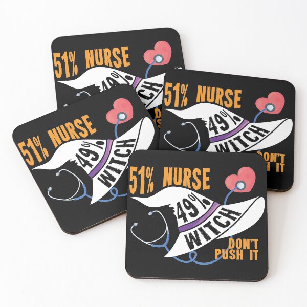 Item preview, Nurse Halloween - 51% Nurse 49% Witch Don't Push it designed and sold by AmpersandCuster.