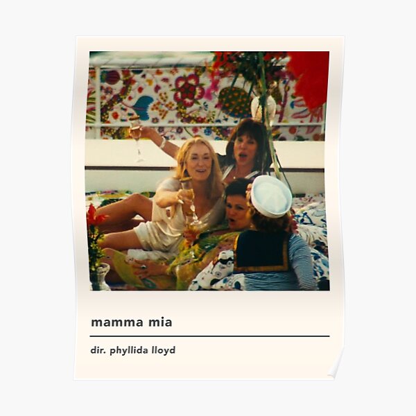 minimalist mamma mia poster Poster