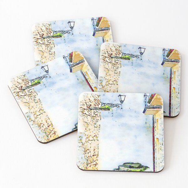 Item preview, Glimpse of an alley with steps and lamppost designed and sold by Giuseppe Cocco.