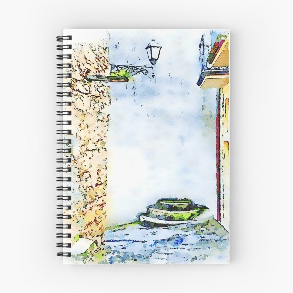 Item preview, Glimpse of an alley with steps and lamppost designed and sold by Giuseppe Cocco.