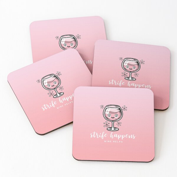 Item preview, Strife Happens Wine Helps (Blush) designed and sold by Inktopia-Art.
