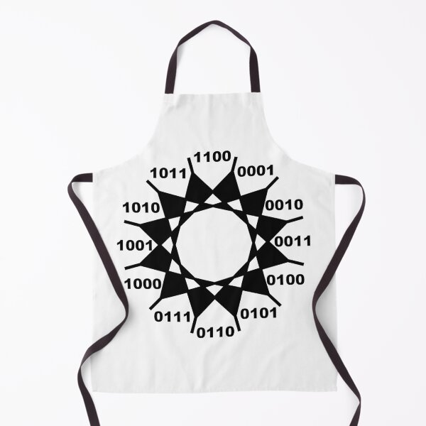 Item preview, binary number clock face with symmetrical pattern designed and sold by 6059.