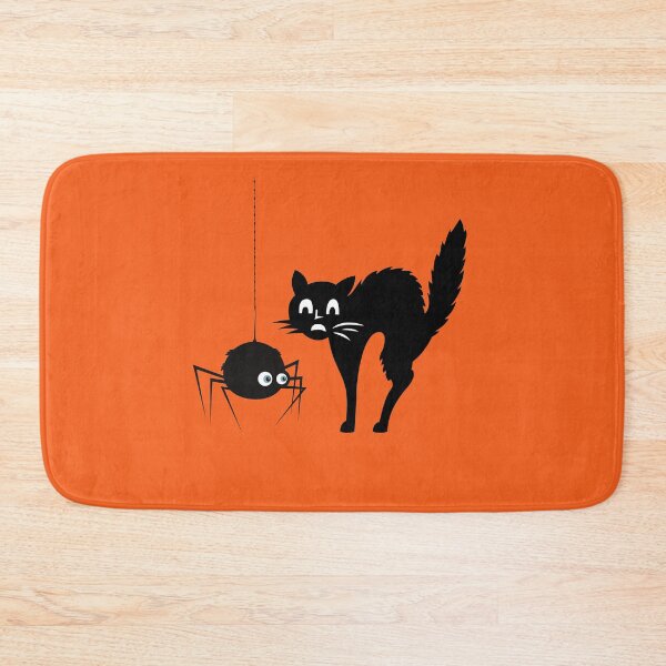 Item preview, Halloween Freaked Out Kitty Cat Over Creepy Spider designed and sold by InkItStudio.