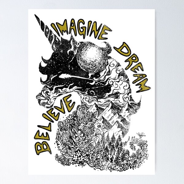 Item preview, Imagine. Dream. Believe. (White) designed and sold by keeveneo.