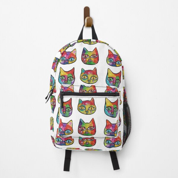 Item preview, Rainbow Multicolor Kitty Cat Faces designed and sold by evastina.