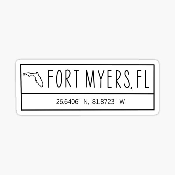 Item preview, Fort Myers Florida Coordinates designed and sold by Emily Designs.