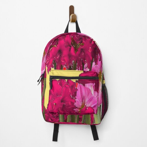 Item preview, RED & PINK AMARYLLIS FLOWER GARDEN FANTASY YELLOW ART designed and sold by sharlesart.
