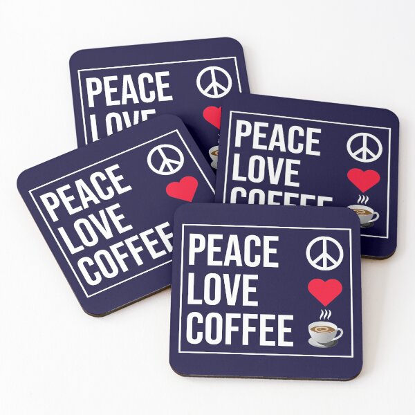 Item preview, Peace Love Coffee designed and sold by CatArtStore.