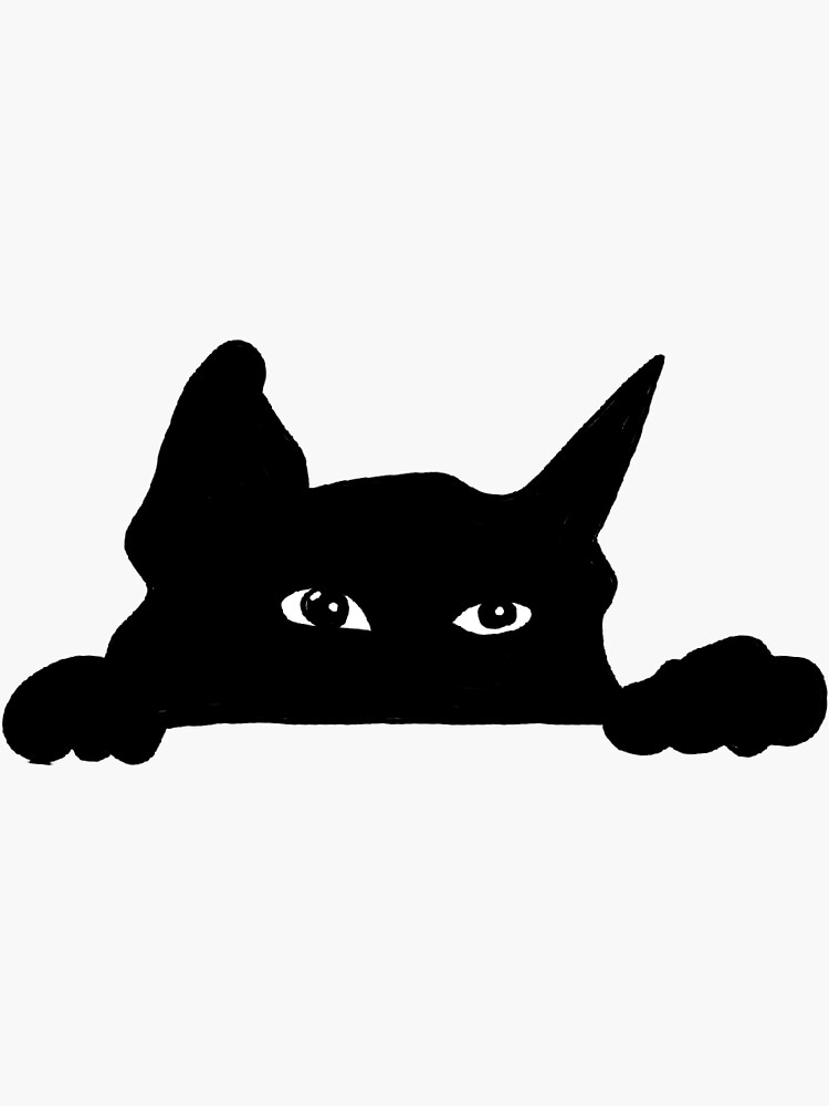 Black Cat Silhouette Sticker For Sale By Jademorgan Redbubble 5372