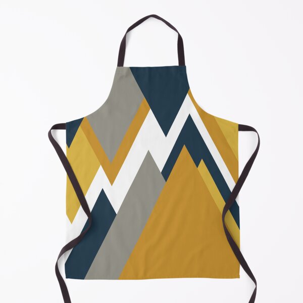 Item preview, Geometricscape - Angular Geometric Abstract Pattern in Navy Blue, Light and Dark Mustard, Grey, and White designed and sold by kierkegaard.