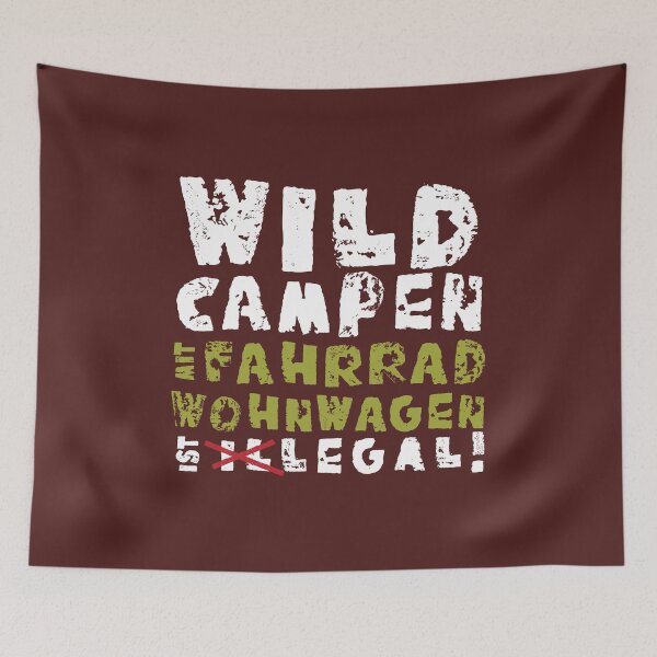Item preview, Wild camping with bicycle caravans is not illegal! designed and sold by wunderfamily.