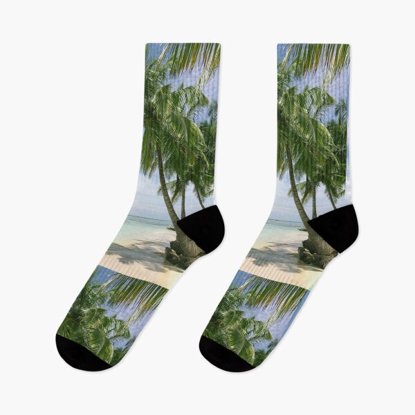 Item preview, Tropical Caribbean Palm Tree Beach designed and sold by newburyboutique.