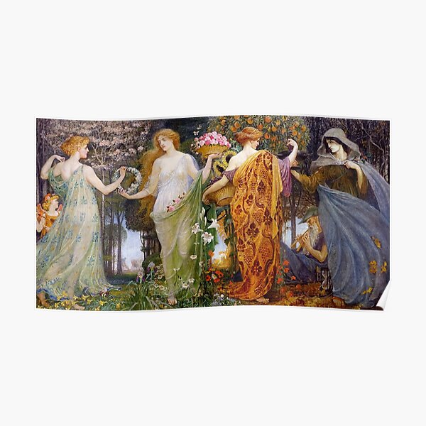 A Masque for the Four Seasons Walter Crane Poster