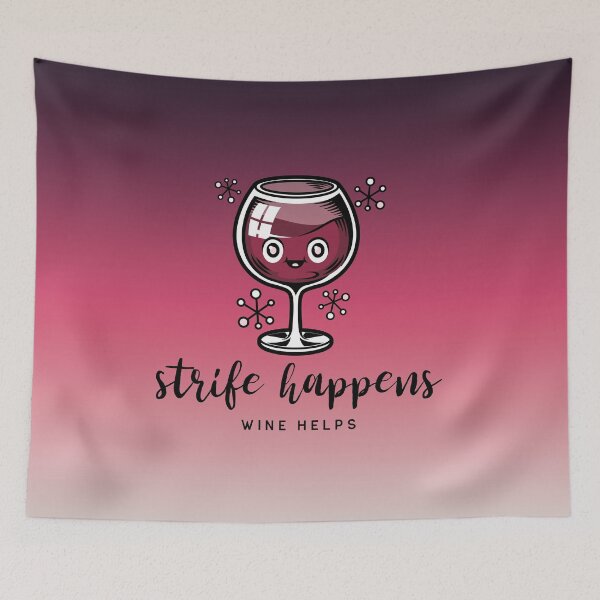 Artikelvorschau, Streit passiert Wein hilft (rot) entworfen und verkauft von Inktopia-Art.