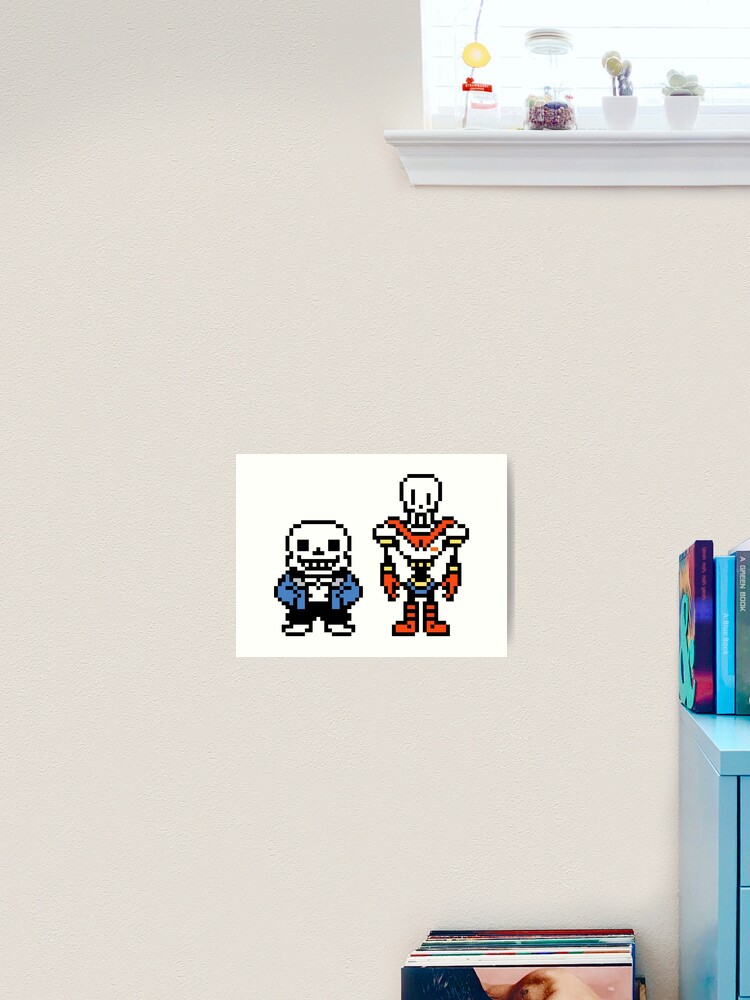 Undertale Sans And Papyrus Art Print By Nervcat Redbubble